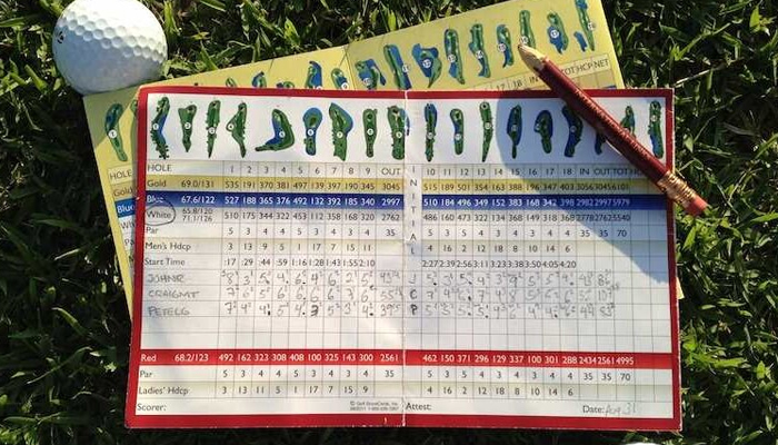 Cách tính điểm golf trên scorecard đơn giản