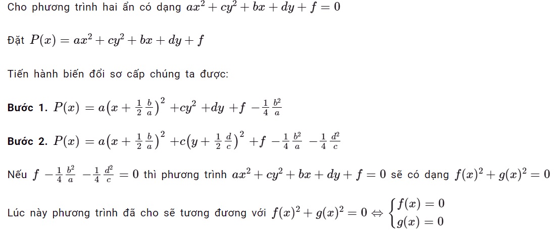 cách giải phương trình nhiều ẩn