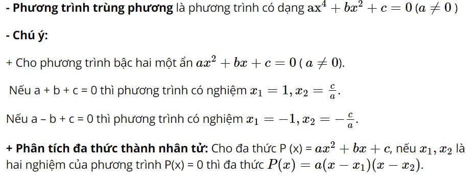 phương trình trùng phương