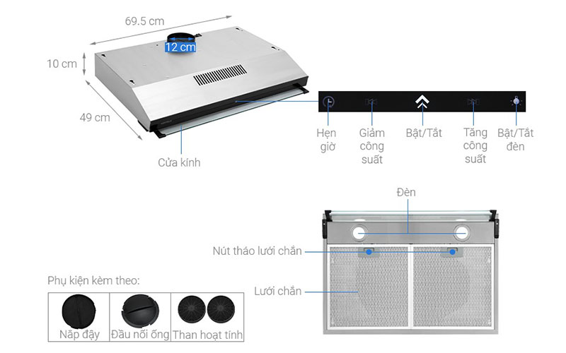 máy hút mùi Hafele HC-BI70B