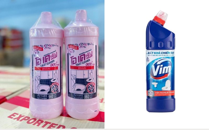 dùng nước rửa bồn cầu