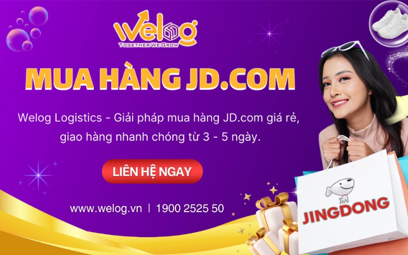 nhập hàng jd tại welog